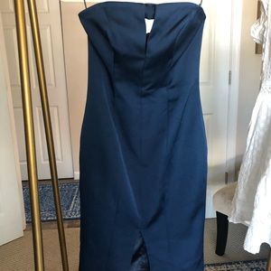 Keepsake the label navy strapless keyhole dress